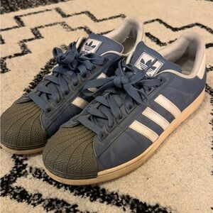 Adidas Men's Gray and White Sneakers